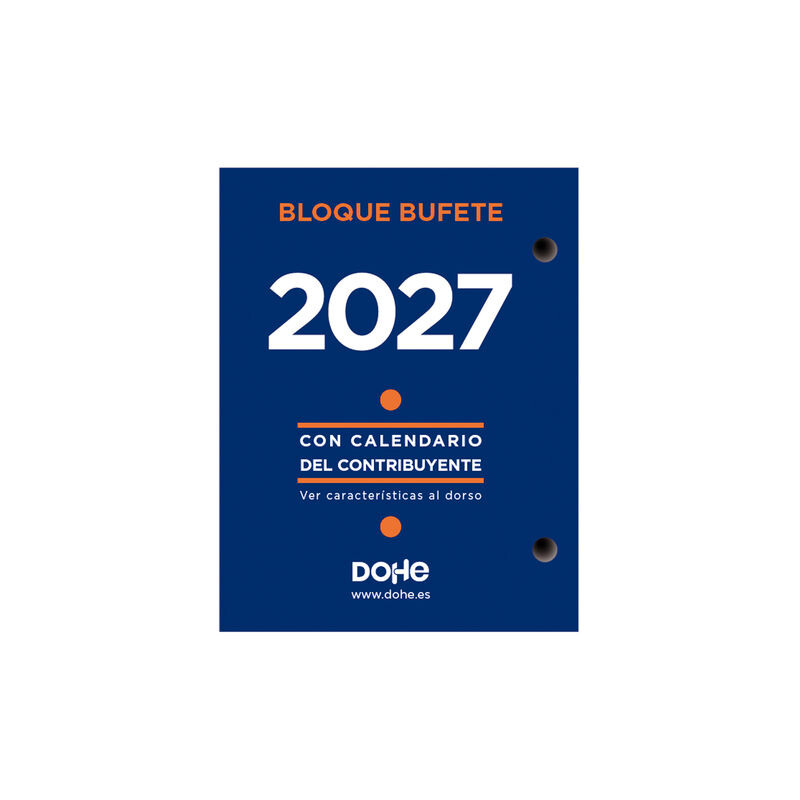 BLOC BLOQUE BUFETE 2027 CASTELLANO 8.5X11 DOHE