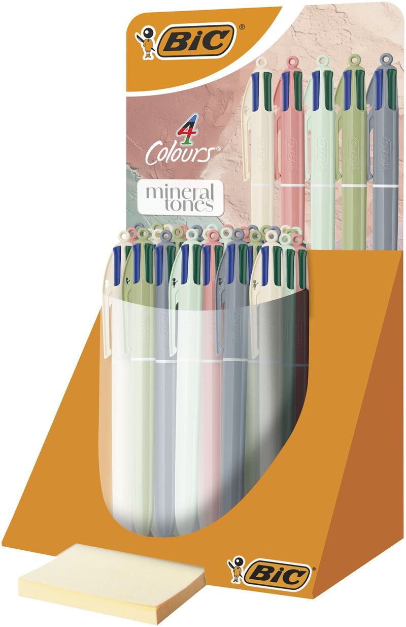 EXPOSITOR 30 BOLIGRAFO BIC 4 COLORES MINERAL