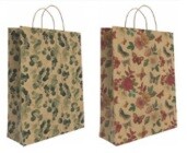 BOLSA PAPEL KRAFT RECICLADO DECORADA "L" 32X40 SURTIDOS A