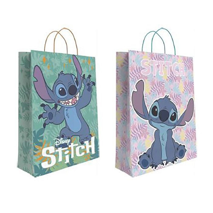 BOLSA PAPEL BASIKA CON ASAS STITCH 32X40