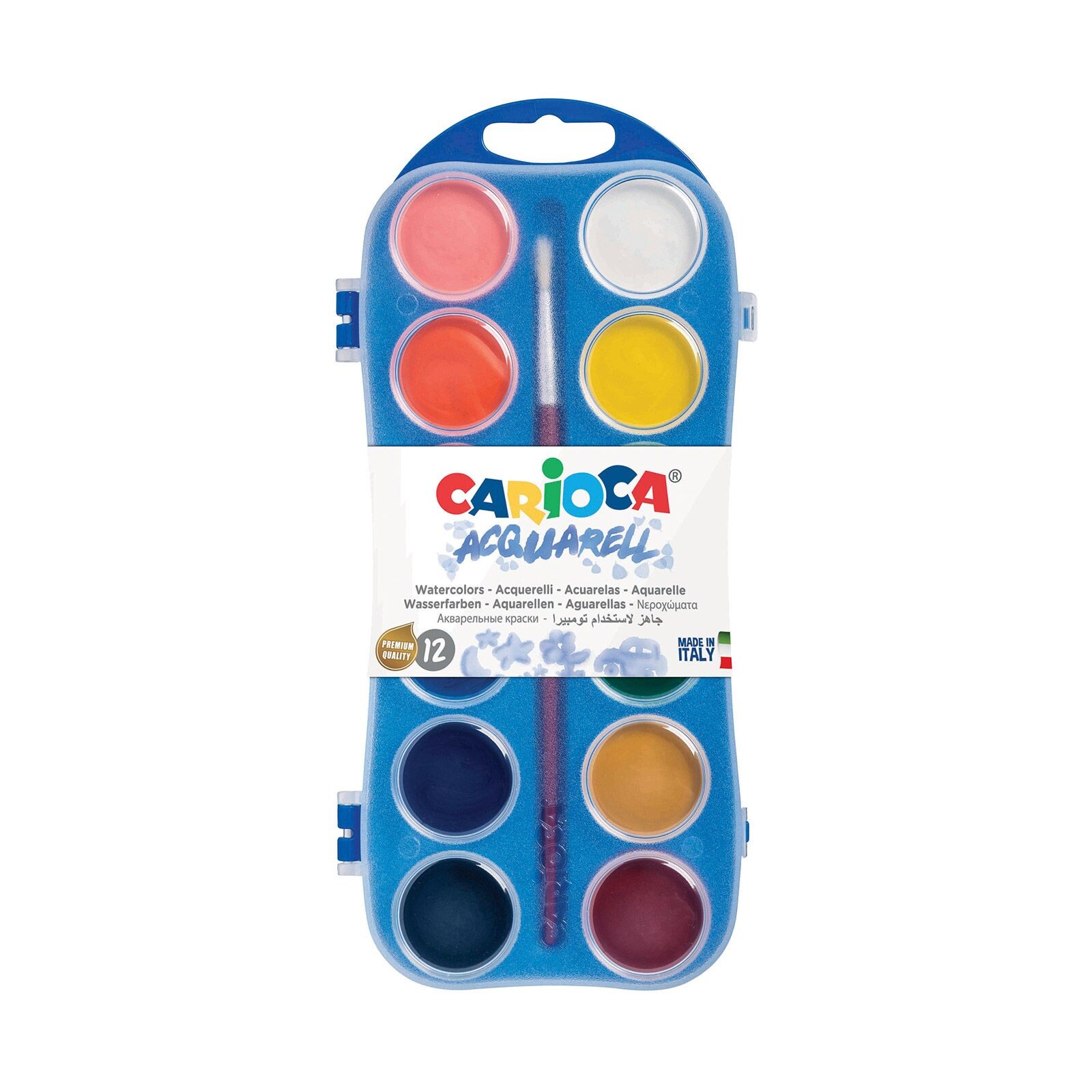 ACUARELA CARIOCA 30MM 12 COLORES + PINCEL