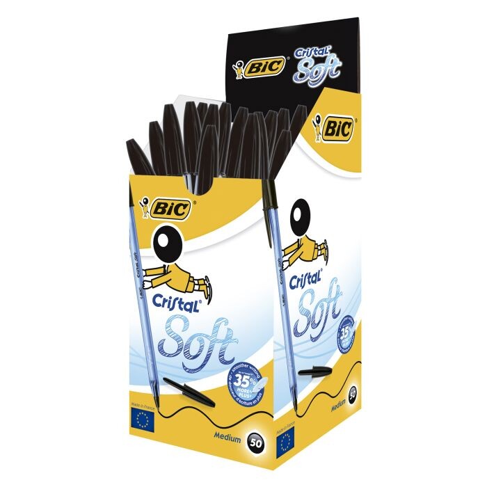 BOLIGRAFO BIC CRISTAL SOFT NEGRO C/50 UD